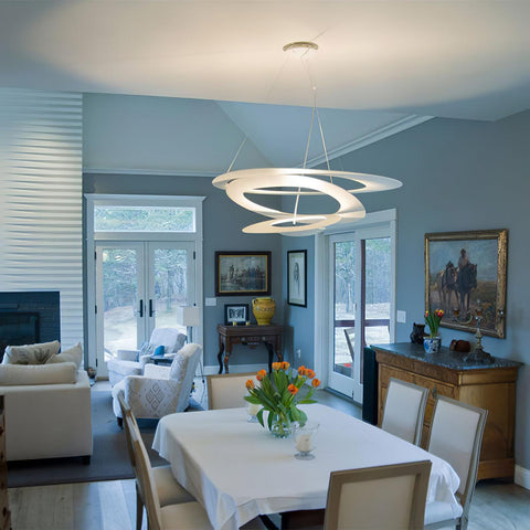 Spiral LED Pendant Light for Dining Room and Living Room Lighting