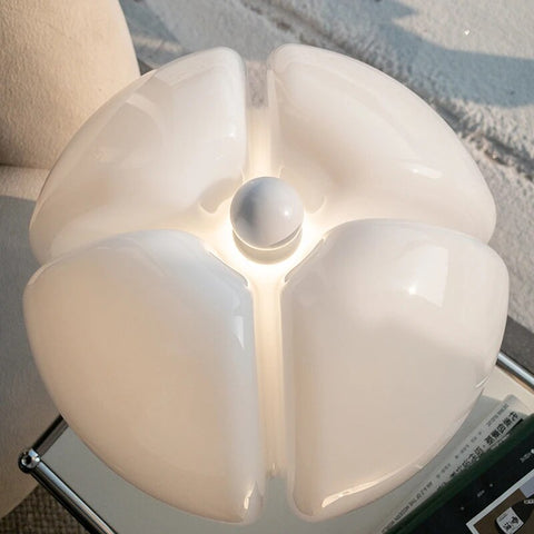 Modern Flower-Shaped LED Table Lamp with Touch Control and Dimming Function