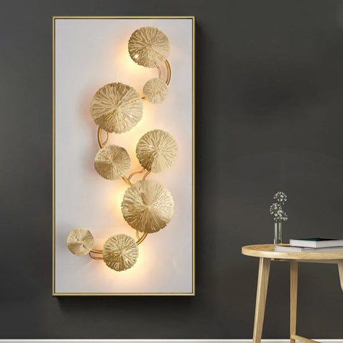 Modern Sculptural Lotus Leaf Wall Sconce for Bedroom Accent Lighting