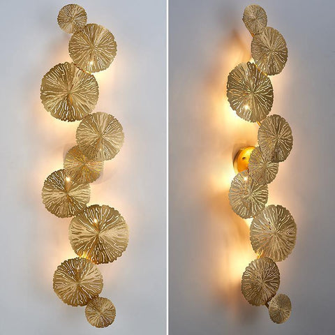 Modern Sculptural Lotus Leaf Wall Sconce for Bedroom Accent Lighting