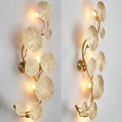 Modern Sculptural Lotus Leaf Wall Sconce for Bedroom Accent Lighting