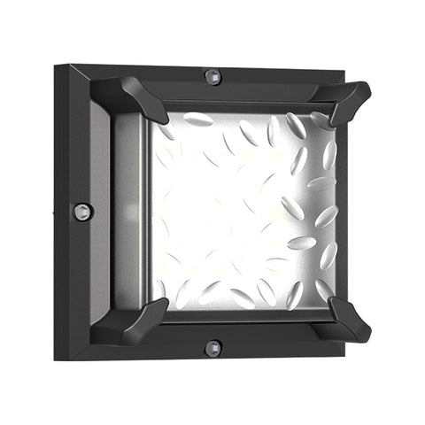 Square Black Waterproof LED Outdoor Wall Light for Garden