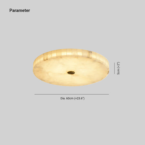 Round Alabaster LED Ceiling Light for Bedrooms and Elegant Dining Rooms