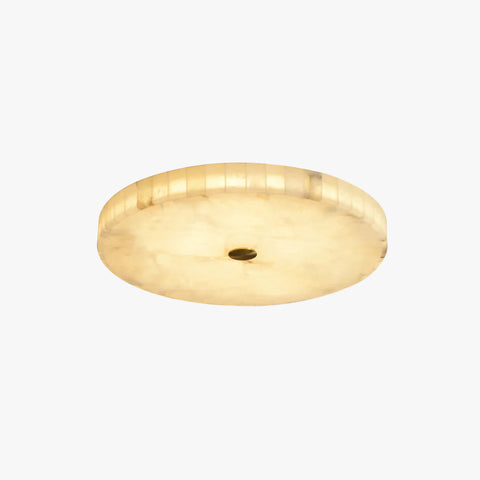Round Alabaster LED Ceiling Light for Bedrooms and Elegant Dining Rooms