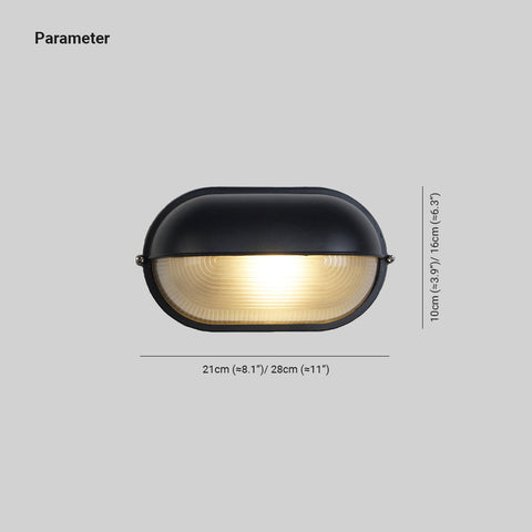 Industrial Glass Outdoor Wall Light for Porch and Patio Lighting