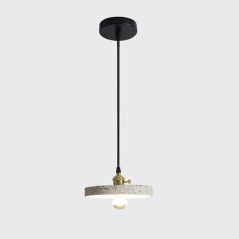 Pendant Light with Speckled Terrazzo Shade and Adjustable Hanging Cord