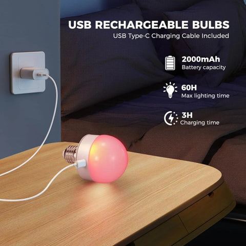 Rechargeable RGB Table Lamp with Remote-Controlled Light — product view