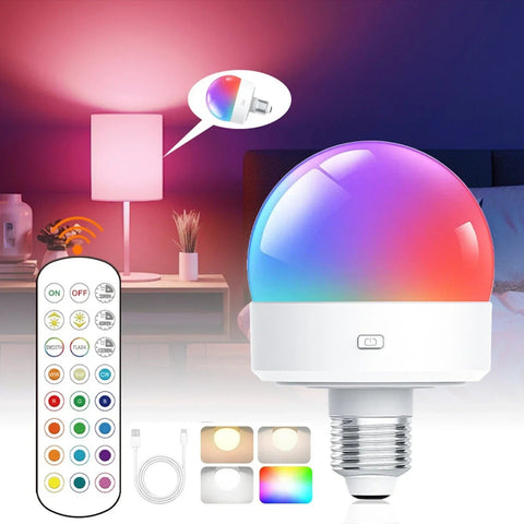 Rechargeable RGB Table Lamp with Remote-Controlled Light — product view