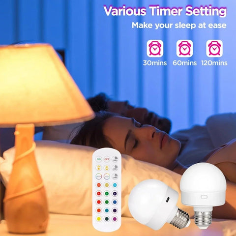 Rechargeable RGB Table Lamp with Remote-Controlled Light — product view