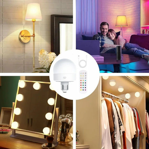 Rechargeable RGB Table Lamp with Remote-Controlled Light — product view