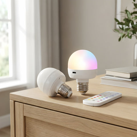 Rechargeable RGB Table Lamp with Remote-Controlled Light — product view
