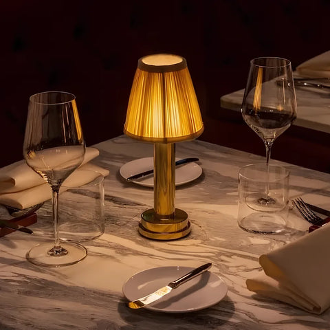 Rechargeable Fabric Shade Table Lamp with Touch Control — product view