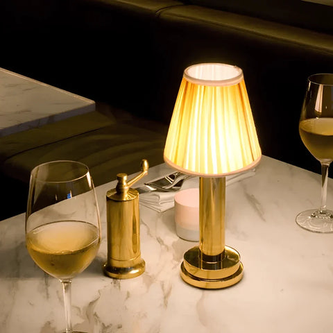 Rechargeable Fabric Shade Table Lamp with Touch Control — product view