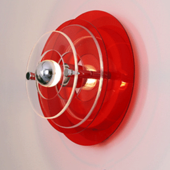 Wall Light with Layered Acrylic Discs and Retro Geometric Styling