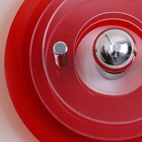 Wall Light with Layered Acrylic Discs and Retro Geometric Styling