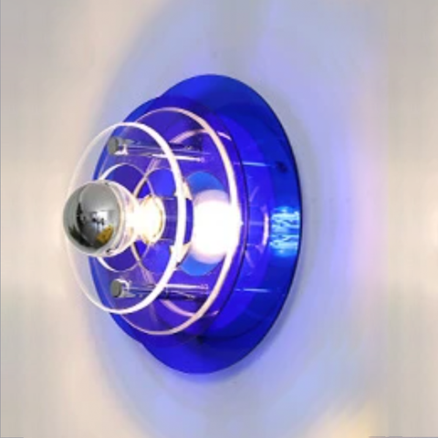 Wall Light with Layered Acrylic Discs and Retro Geometric Styling
