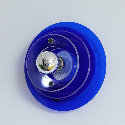 Wall Light with Layered Acrylic Discs and Retro Geometric Styling
