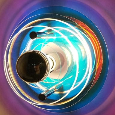 Wall Light with Layered Acrylic Discs and Retro Geometric Styling