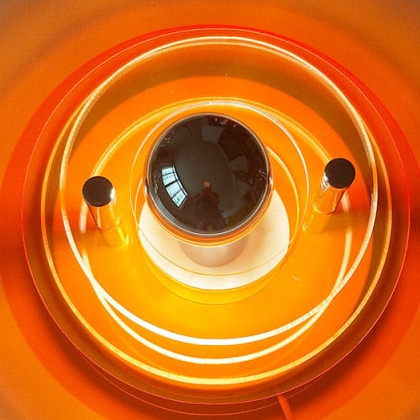 Wall Light with Layered Acrylic Discs and Retro Geometric Styling