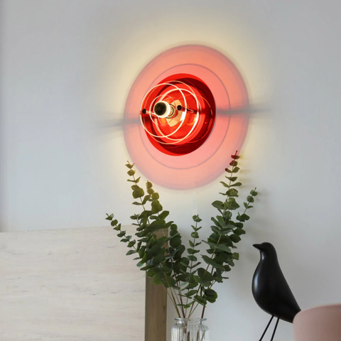 Wall Light with Layered Acrylic Discs and Retro Geometric Styling
