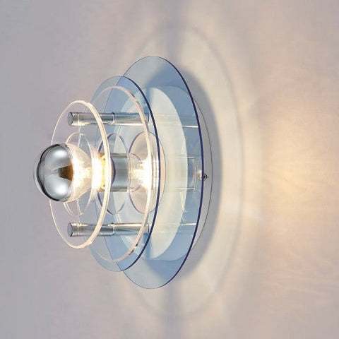 Wall Light with Layered Acrylic Discs and Retro Geometric Styling