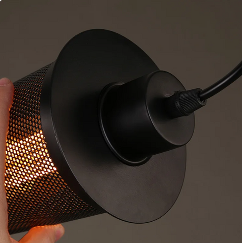 Retro Industrial Pendant Light with Metal and Glass