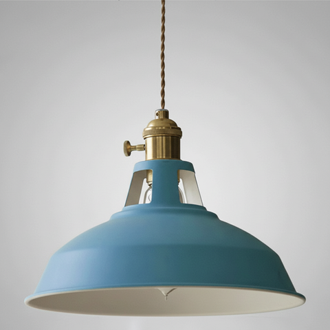 Industrial Metal Pendant Ceiling Light with Retro Hanging Shade and E26 E27 Socket