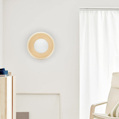Round Ceramic Wall Sconce with E27 Bulb Socket and Minimalist Design