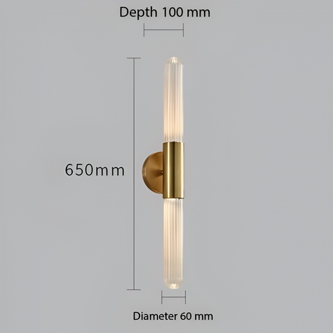 Rippled Glass Wall Sconce