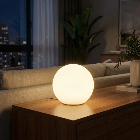 LED Ball Lamp with Rechargeable Battery and Color Remote