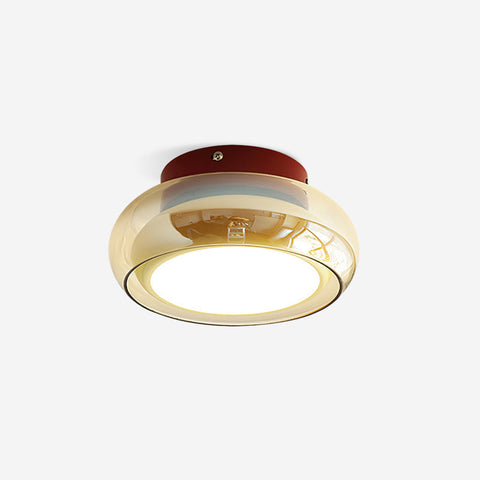 Vintage Glass LED Ceiling Light for Bedroom and Dining Room Lighting