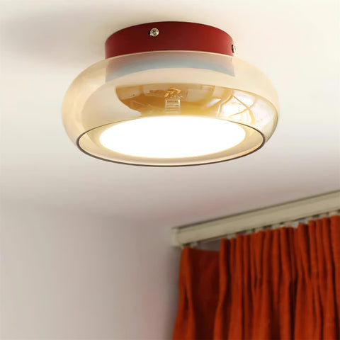 Vintage Glass LED Ceiling Light for Bedroom and Dining Room Lighting