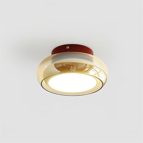 Vintage Glass LED Ceiling Light for Bedroom and Dining Room Lighting