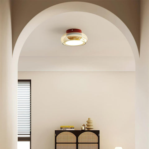 Vintage Glass LED Ceiling Light for Bedroom and Dining Room Lighting
