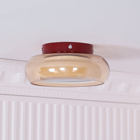 Vintage Glass LED Ceiling Light for Bedroom and Dining Room Lighting