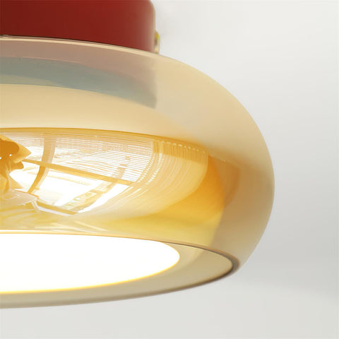 Vintage Glass LED Ceiling Light for Bedroom and Dining Room Lighting