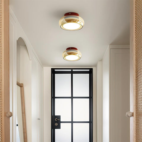 Vintage Glass LED Ceiling Light for Bedroom and Dining Room Lighting