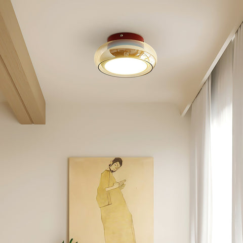 Vintage Glass LED Ceiling Light for Bedroom and Dining Room Lighting