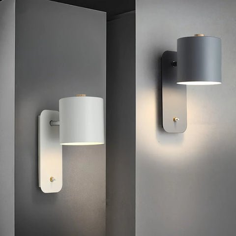 Modern Cylindrical Wall Light with E27 Socket for Ambient Lighting