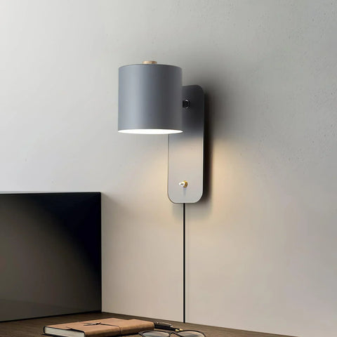 Modern Cylindrical Wall Light with E27 Socket for Ambient Lighting