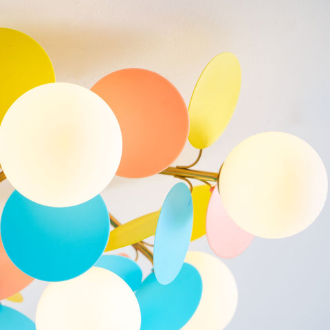 Round Macaron Ceiling Light with Playful Modern Discs