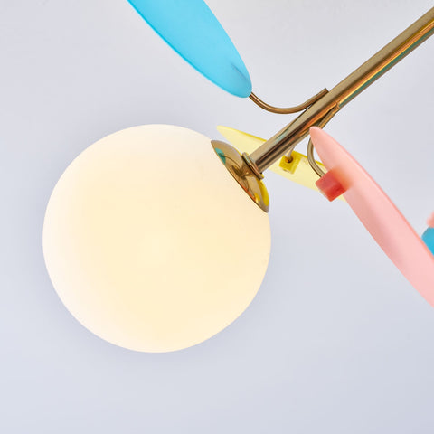 Round Macaron Ceiling Light with Playful Modern Discs