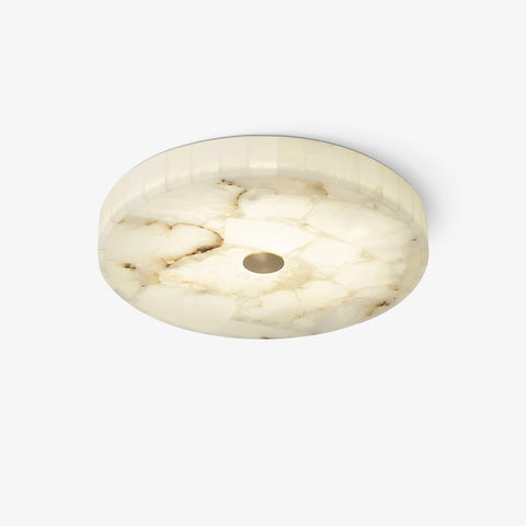 Round Alabaster LED Ceiling Light for Bedrooms and Elegant Dining Rooms