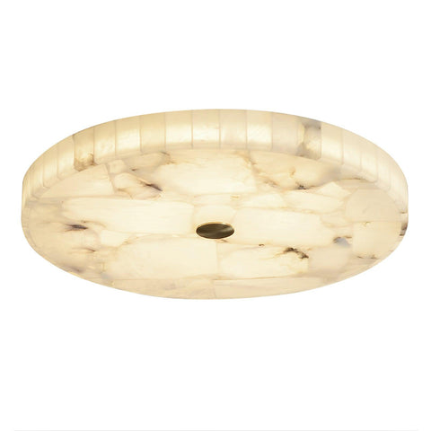 Round Alabaster LED Ceiling Light for Bedrooms and Elegant Dining Rooms