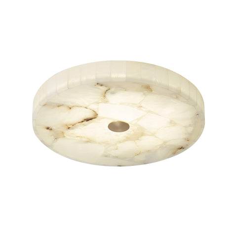 Round Alabaster LED Ceiling Light for Bedrooms and Elegant Dining Rooms