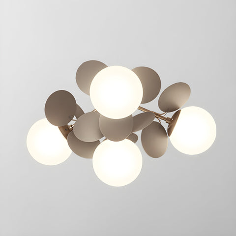 Round Macaron Ceiling Light with Playful Modern Discs
