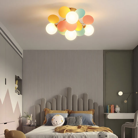 Round Macaron Ceiling Light with Playful Modern Discs