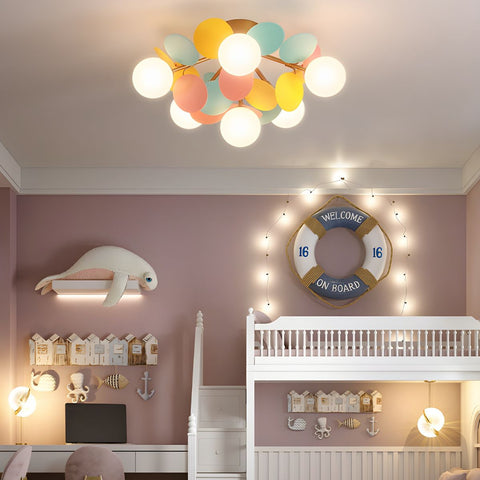 Round Macaron Ceiling Light with Playful Modern Discs