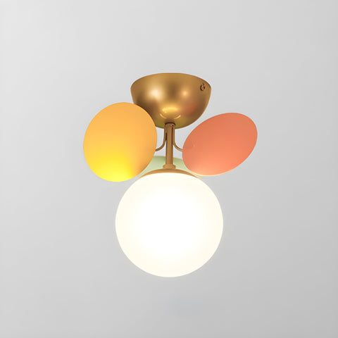 Round Macaron Ceiling Light with Playful Modern Discs