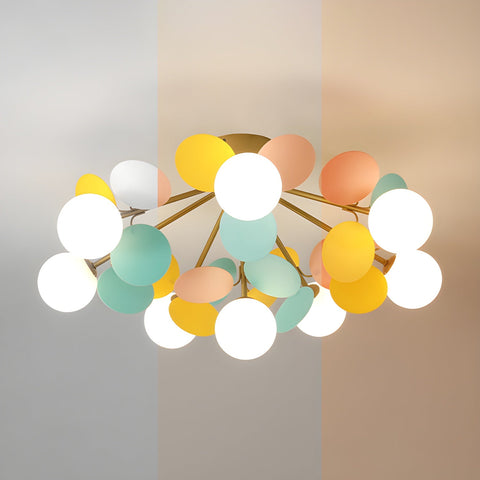 Round Macaron Ceiling Light with Playful Modern Discs